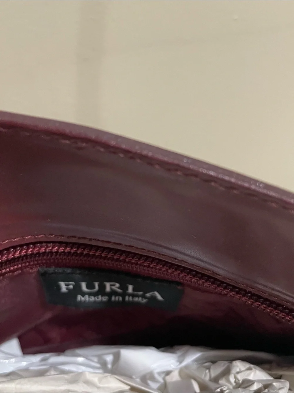 Furla Burgundy Mini Tote Bag
